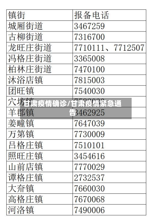 甘肃疫情确诊/甘肃疫情紧急通告-第2张图片