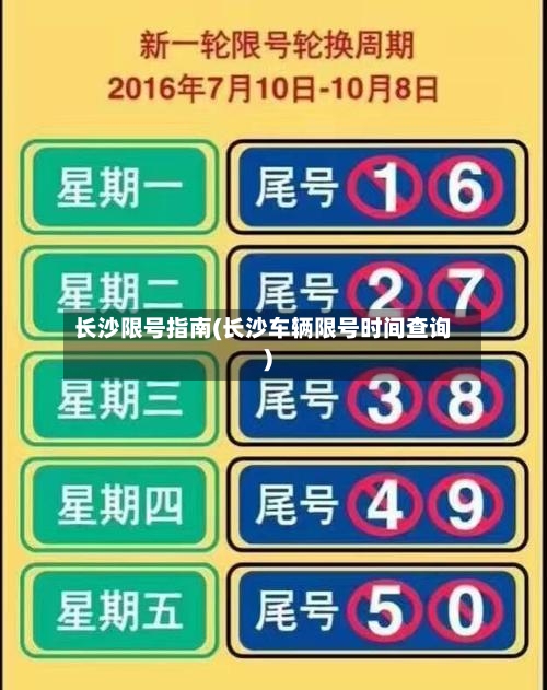 长沙限号指南(长沙车辆限号时间查询)