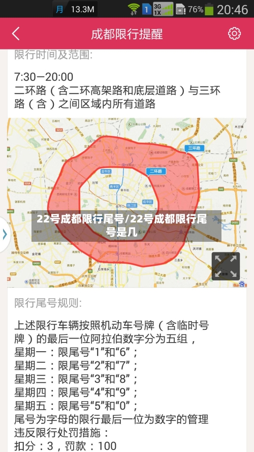 22号成都限行尾号/22号成都限行尾号是几-第3张图片