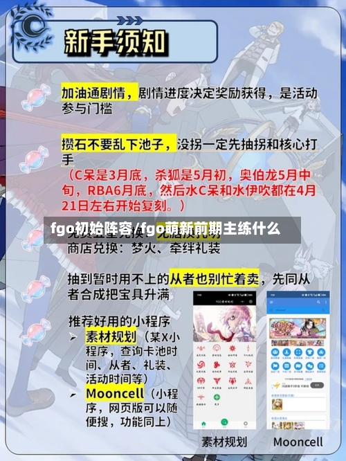 fgo初始阵容/fgo萌新前期主练什么