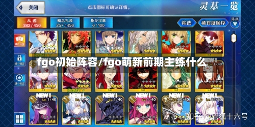 fgo初始阵容/fgo萌新前期主练什么-第3张图片