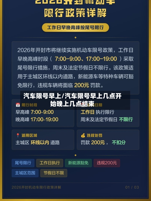 汽车限号早上/汽车限号早上几点开始晚上几点结束-第2张图片