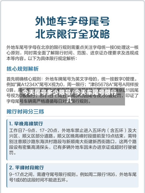 今天尾号多少限号/今天车尾号限行几-第2张图片