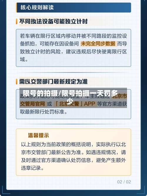 限号的拍摄/限号拍摄一天罚多少