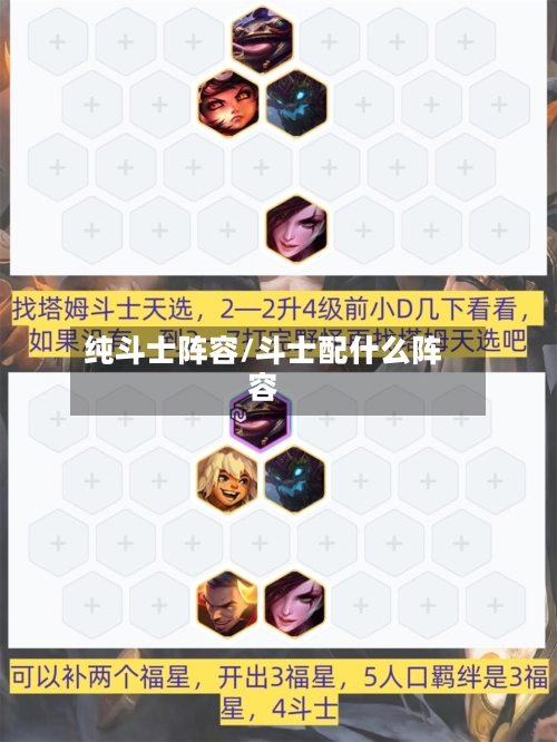 纯斗士阵容/斗士配什么阵容-第3张图片