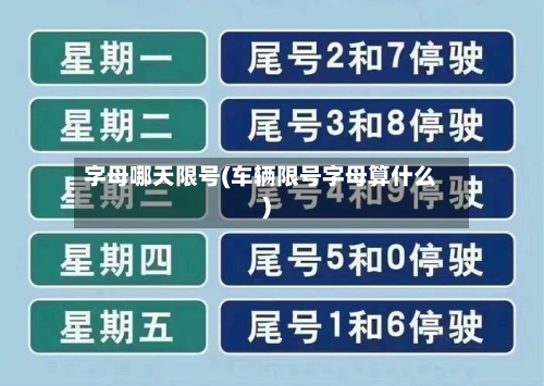 字母哪天限号(车辆限号字母算什么)