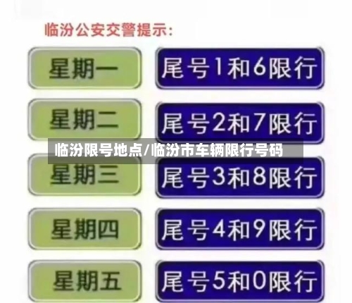 临汾限号地点/临汾市车辆限行号码