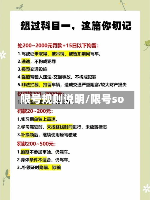 限号规则说明/限号so-第3张图片