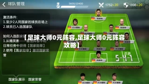 【足球大师0元阵容,足球大师0元阵容攻略】