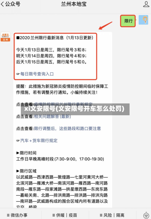 xi文安限号(文安限号开车怎么处罚)