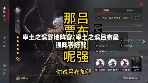 率土之滨野地阵容/率土之滨吕布最强阵容搭配-第3张图片