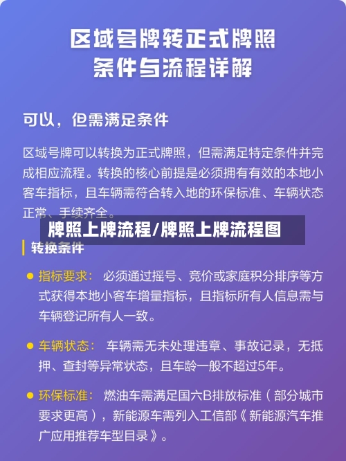 牌照上牌流程/牌照上牌流程图