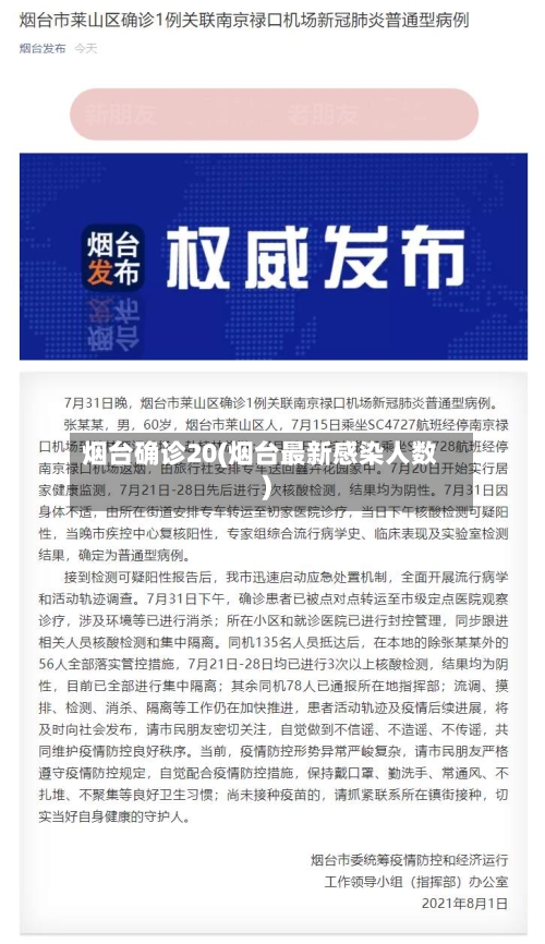 烟台确诊20(烟台最新感染人数)-第2张图片