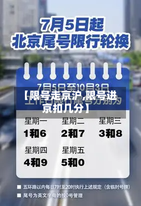 【限号走京沪,限号进京扣几分】-第2张图片