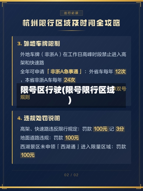 限号区行驶(限号限行区域)