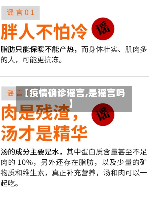 【疫情确诊谣言,是谣言吗】-第2张图片