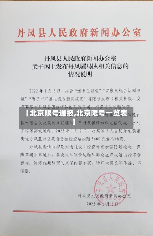 【北京限号通报,北京限号一览表】-第2张图片