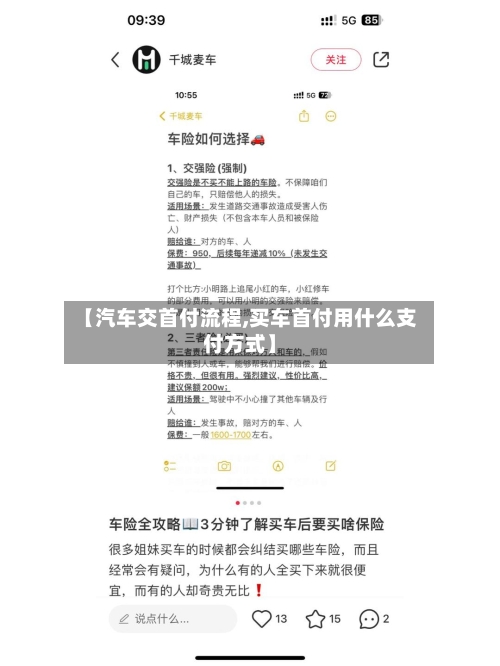【汽车交首付流程,买车首付用什么支付方式】
