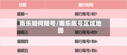南乐如何限号/南乐限号区域地图-第2张图片