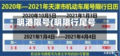 明港限号(明限行尾号)-第2张图片
