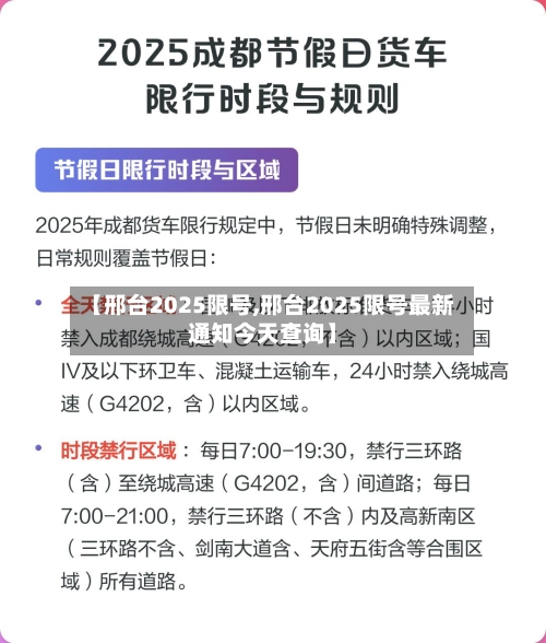 【邢台2025限号,邢台2025限号最新通知今天查询】