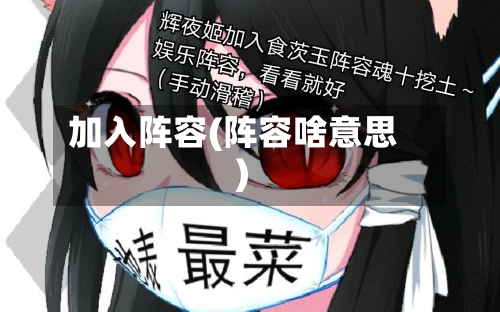加入阵容(阵容啥意思)