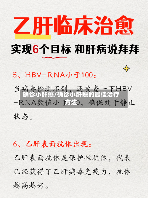 确诊小肝癌/确诊小肝癌的最佳治疗方法