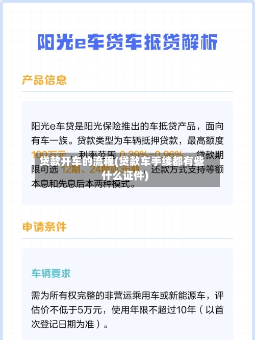 贷款开车的流程(贷款车手续都有些什么证件)