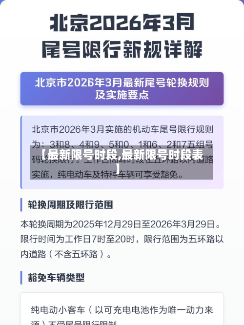 【最新限号时段,最新限号时段表】