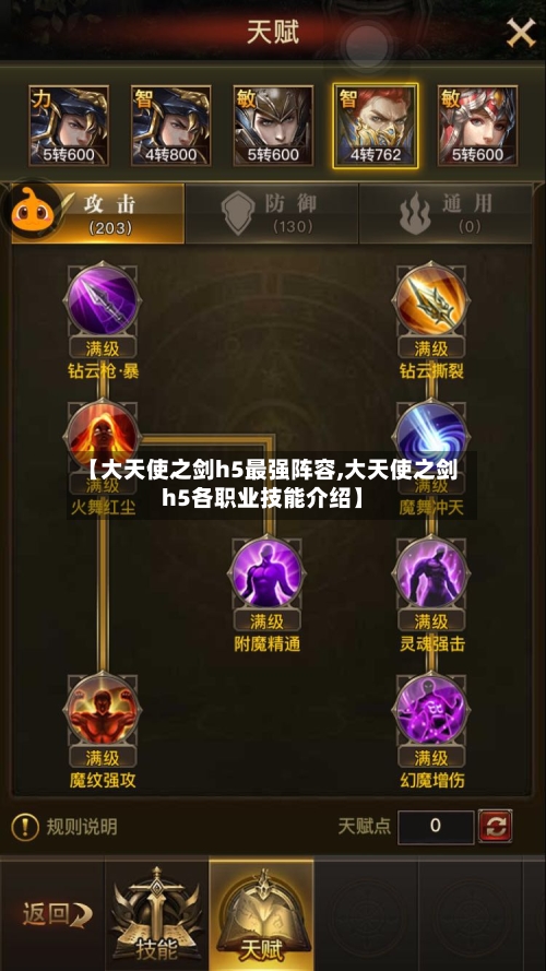 【大天使之剑h5最强阵容,大天使之剑h5各职业技能介绍】