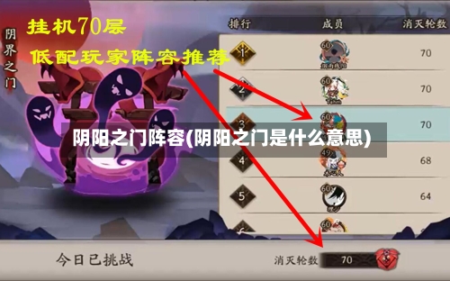 阴阳之门阵容(阴阳之门是什么意思)