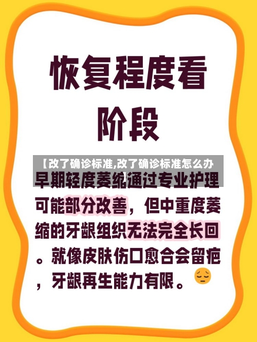 【改了确诊标准,改了确诊标准怎么办】
