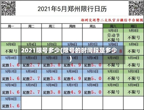 2021限号多少(限号的时间段是多少)