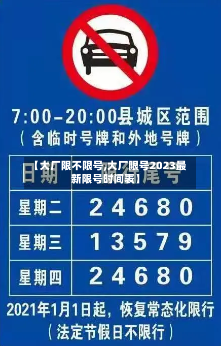 【大厂限不限号,大厂限号2023最新限号时间表】