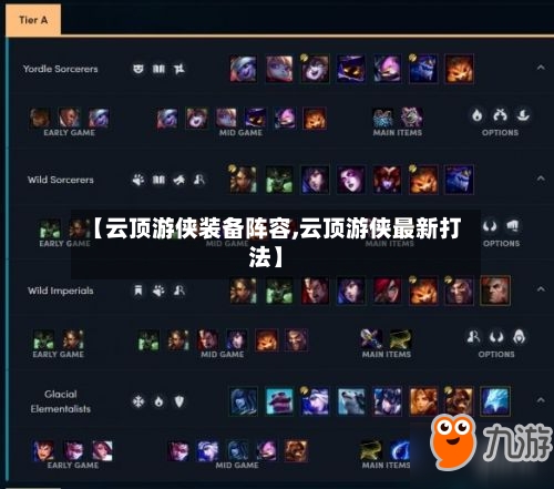 【云顶游侠装备阵容,云顶游侠最新打法】