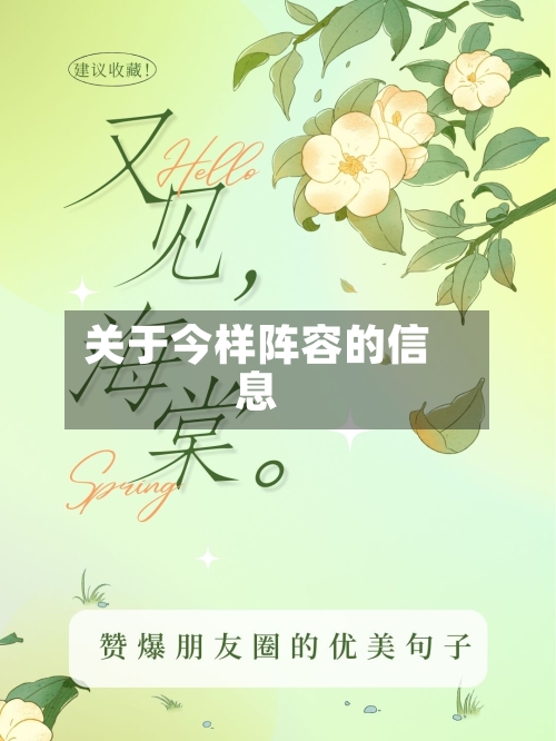 关于今样阵容的信息-第2张图片
