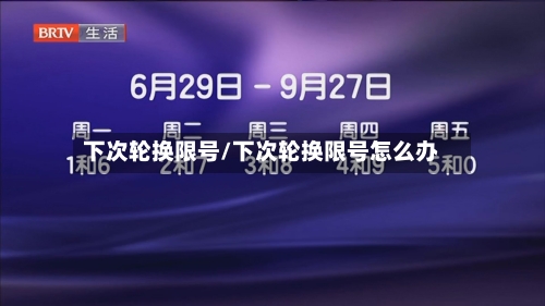 下次轮换限号/下次轮换限号怎么办-第3张图片
