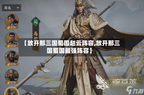 【放开那三国蜀国赵云阵容,放开那三国蜀国最强阵容】-第2张图片