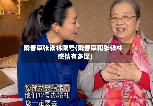 戴春荣张铁林限号(戴春荣和张铁林感情有多深)-第3张图片