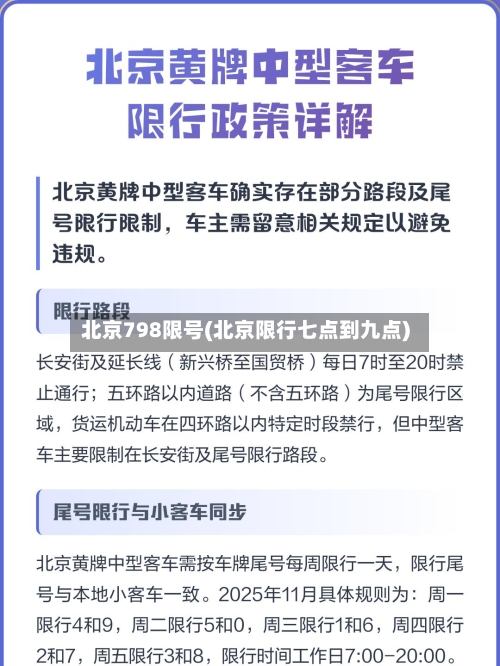北京798限号(北京限行七点到九点)