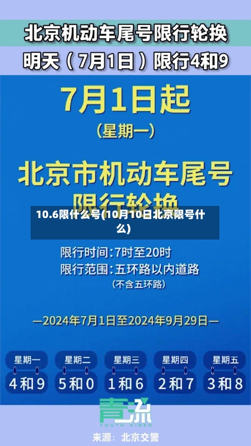 10.6限什么号(10月10日北京限号什么)-第2张图片