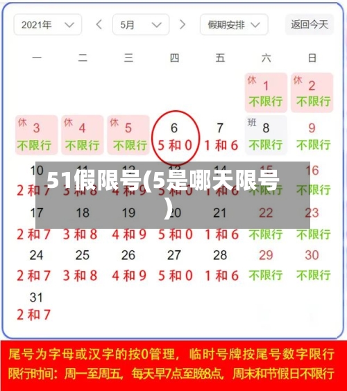 51假限号(5是哪天限号)