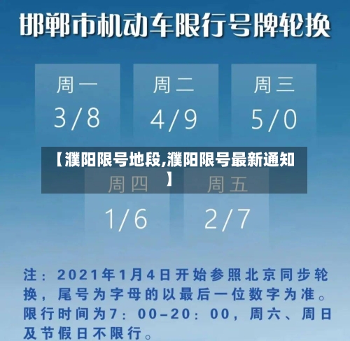 【濮阳限号地段,濮阳限号最新通知】-第3张图片