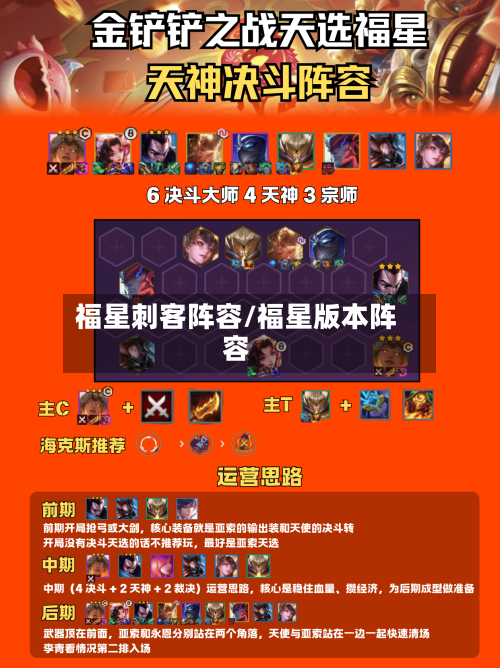 福星刺客阵容/福星版本阵容-第1张图片