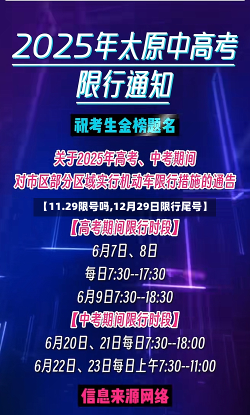 【11.29限号吗,12月29日限行尾号】