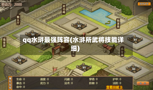 qq水浒最强阵容(水浒所武将技能详细)