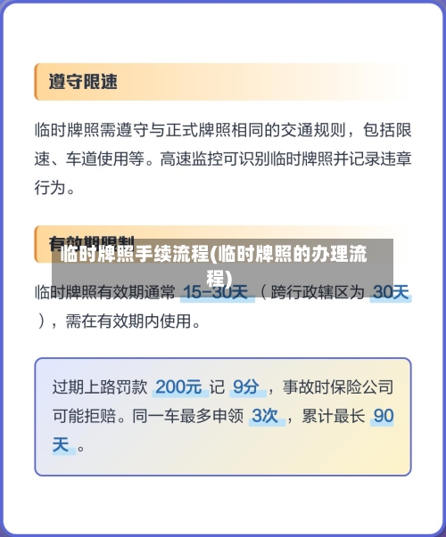 临时牌照手续流程(临时牌照的办理流程)-第2张图片