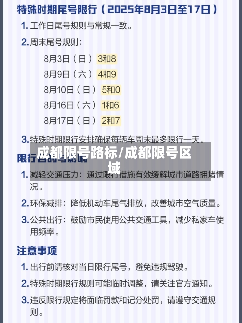 成都限号路标/成都限号区域