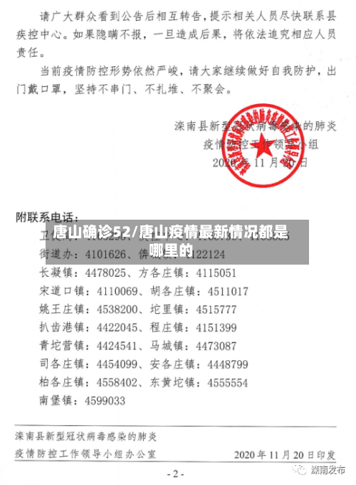 唐山确诊52/唐山疫情最新情况都是哪里的-第3张图片