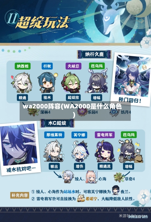 wa2000阵容(WA2000是什么角色)-第2张图片
